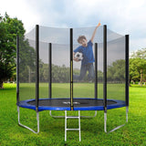 【NEW】10FT Trampoline High Specification with with Jumping Sheet, Safety Enclosure Nets, Ladder and Anchor Kit, Outdoor Trampoline for Adults/Kids_0