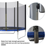 8FT Trampoline High Specification with with Jumping Sheet, Safety Enclosure Nets, Ladder and Anchor Kit, Outdoor Trampoline for Adults/Kids_12