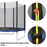8FT Trampoline High Specification with with Jumping Sheet, Safety Enclosure Nets, Ladder and Anchor Kit, Outdoor Trampoline for Adults/Kids_10