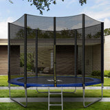 8FT Trampoline High Specification with with Jumping Sheet, Safety Enclosure Nets, Ladder and Anchor Kit, Outdoor Trampoline for Adults/Kids_1