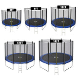 8FT Trampoline High Specification with with Jumping Sheet, Safety Enclosure Nets, Ladder and Anchor Kit, Outdoor Trampoline for Adults/Kids_3