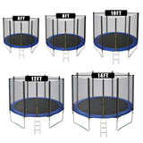 6FT Trampoline High Specification with with Jumping Sheet, Safety Enclosure Nets, Ladder and Anchor Kit, Outdoor Trampoline for Adults/Kids_12