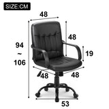 (SALE)High Back Mesh Desk Swivel Chair for Home Office Task Chair Adjustable Height Executive Chair Recline Mesh Seat(Black) (faux leather)_3