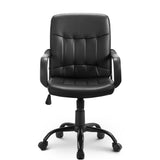 (SALE)High Back Mesh Desk Swivel Chair for Home Office Task Chair Adjustable Height Executive Chair Recline Mesh Seat(Black) (faux leather)_7
