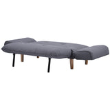 Sofa Bed Modern and Simple Gray Sofa Linen Fabric with Grab Living Room 2 Seater Sofa Couch Settee Recliner Sleeper Light Gray_2