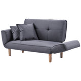 Sofa Bed Modern and Simple Gray Sofa Linen Fabric with Grab Living Room 2 Seater Sofa Couch Settee Recliner Sleeper Light Gray_3