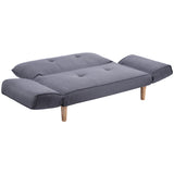 Sofa Bed Modern and Simple Gray Sofa Linen Fabric with Grab Living Room 2 Seater Sofa Couch Settee Recliner Sleeper Light Gray_4