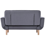 Sofa Bed Modern and Simple Gray Sofa Linen Fabric with Grab Living Room 2 Seater Sofa Couch Settee Recliner Sleeper Light Gray_6