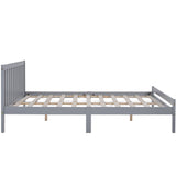Wooden Bed Frame, Double Bed 4ft6 Solid Wooden Bed Frame, Bedroom Furniture for Adults, Kids, Teenagers, 135 x 190 cm (Grey)_16