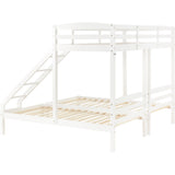 (28550890KAA)Bunk Bed Triple Sleeper with Side Ladder for Children and Teens 3FT, White (90x190cm,90x200cm)_14