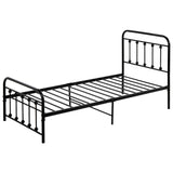Metal Bed Frame, 3FT Solid Platform Bed with Headboard and Footboard for Adult Kids Teenagers, Steel Slat Support, Underbed Storage Space (Single 90*190 cm, Black)_6