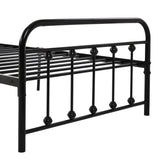 Metal Bed Frame, 3FT Solid Platform Bed with Headboard and Footboard for Adult Kids Teenagers, Steel Slat Support, Underbed Storage Space (Single 90*190 cm, Black)_4