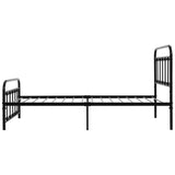 Metal Bed Frame, 3FT Solid Platform Bed with Headboard and Footboard for Adult Kids Teenagers, Steel Slat Support, Underbed Storage Space (Single 90*190 cm, Black)_14