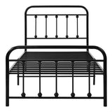 Metal Bed Frame, 3FT Solid Platform Bed with Headboard and Footboard for Adult Kids Teenagers, Steel Slat Support, Underbed Storage Space (Single 90*190 cm, Black)_12
