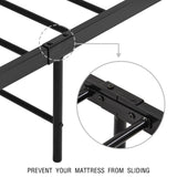 Metal Bed Frame, 3FT Solid Platform Bed with Headboard and Footboard for Adult Kids Teenagers, Steel Slat Support, Underbed Storage Space (Single 90*190 cm, Black)_17