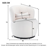 Swivel Accent Armchair Barrel Chair, Lounge Chair with Teddy Fabric and Mental Frame,  Swivel Tub Chair,Sofa Reading Chair for Living Room Bedroom Balcony Office_9