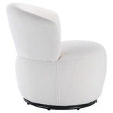 Swivel Accent Armchair Barrel Chair, Lounge Chair with Teddy Fabric and Mental Frame,  Swivel Tub Chair,Sofa Reading Chair for Living Room Bedroom Balcony Office_17