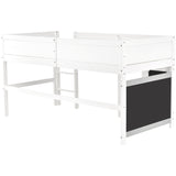 Household bed, children's bed, bunk bed, with two boards, anti-graffiti, with small shelf, 90*190cm, white_13
