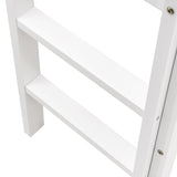 Household bed, children's bed, bunk bed, with two boards, anti-graffiti, with small shelf, 90*190cm, white_15